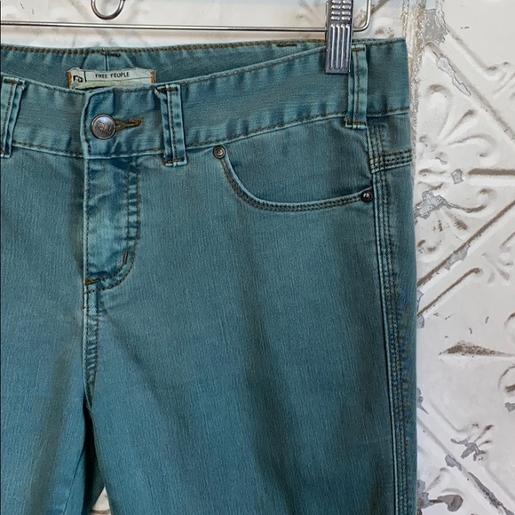 Free people teal skinny jean - Picture 2 of 6